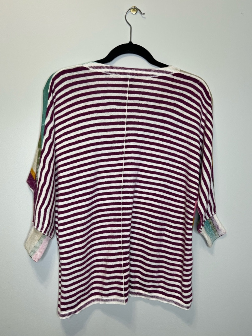 SUNDANCE Johanna 100% Cotton Multi Stripe sweater Top size Small - Picture 9 of 10